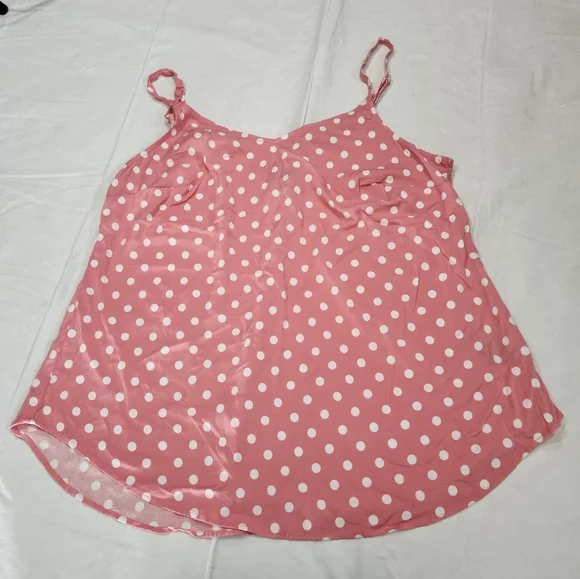Torrid Size 1 Adjustable Straps Pink Polka Dot Women's Top - Picture 3 of 8